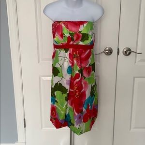 New Women’s Jessica floral strapless dress size 16